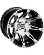 MUD 387 Quad ATV Wheel Silver Black 12 Or 14 Inch