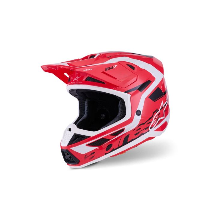 ALPINESTARS SM7 Deed Helmet RED/BLK/WH 2025 Model