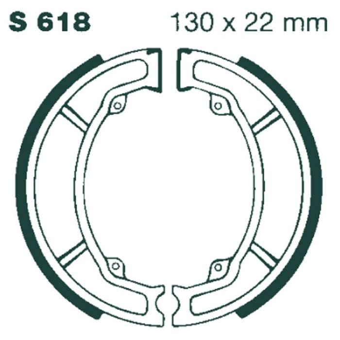 S618 EBC Quad Brake Shoes