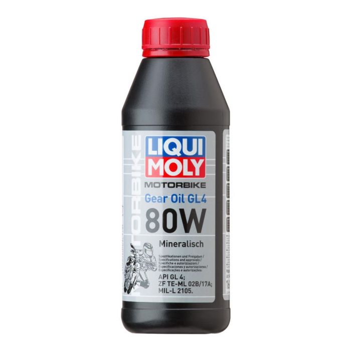 LIQUI MOLY GL4 80W Mineral-Based Motorbike Gear Oil 500 ml