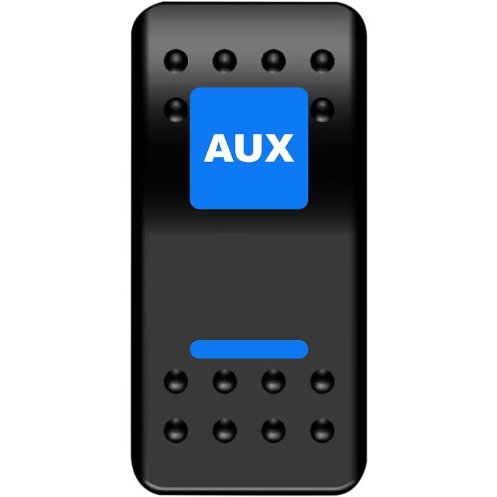 MUD Aux Power Blue Rocker Switch ATV UTV