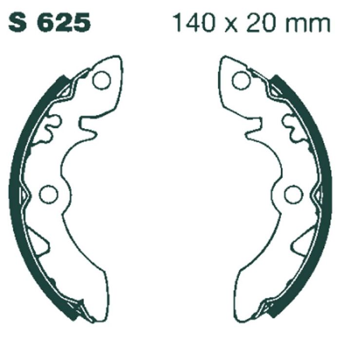 S625 EBC Quad Brake Shoes