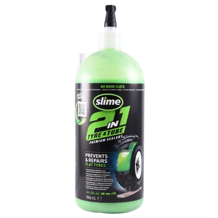 Slime 2-in-1 Tyre & Tube Sealant 946ml For Tubeless Tyres Fixes Flats 10194-51