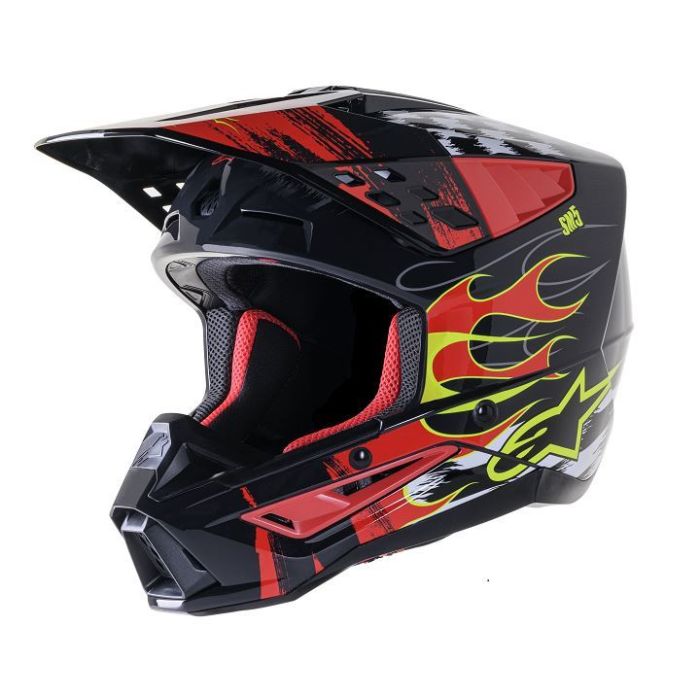 Alpinestars Supertech SM5 Rash Red Mx Helmet