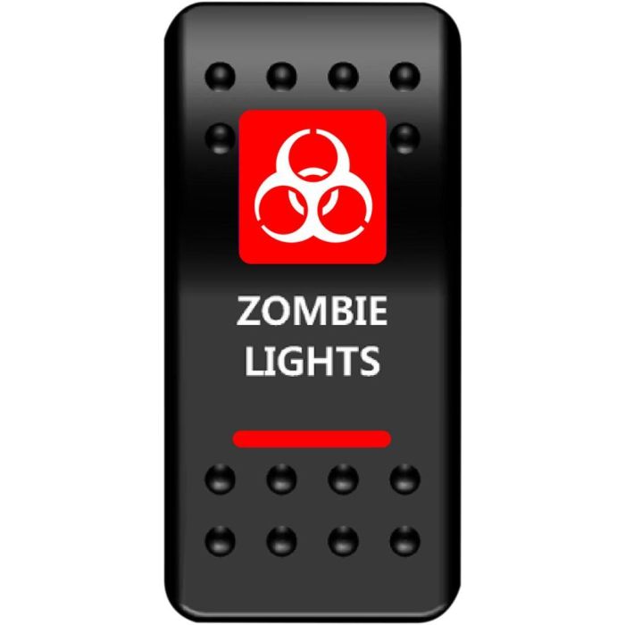 MUD On/Off Red Roof Zombie Light Rocker Switch ATV UTV