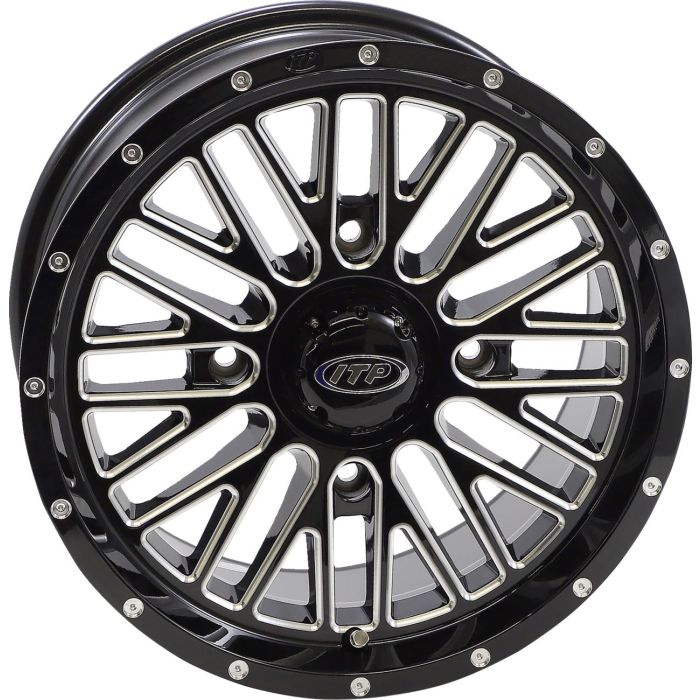 ITP Momentum 15X7 4/156 5+2 Black ATV Wheel