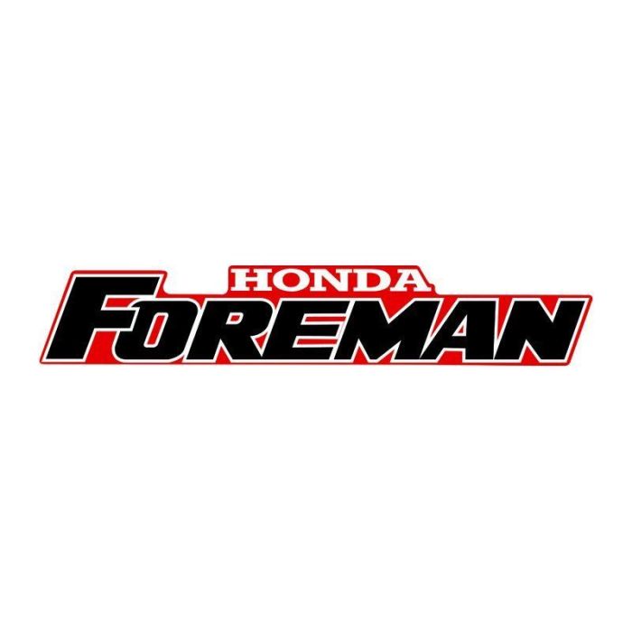 Honda Foreman Tank Sticker 300mm White/Red/Black