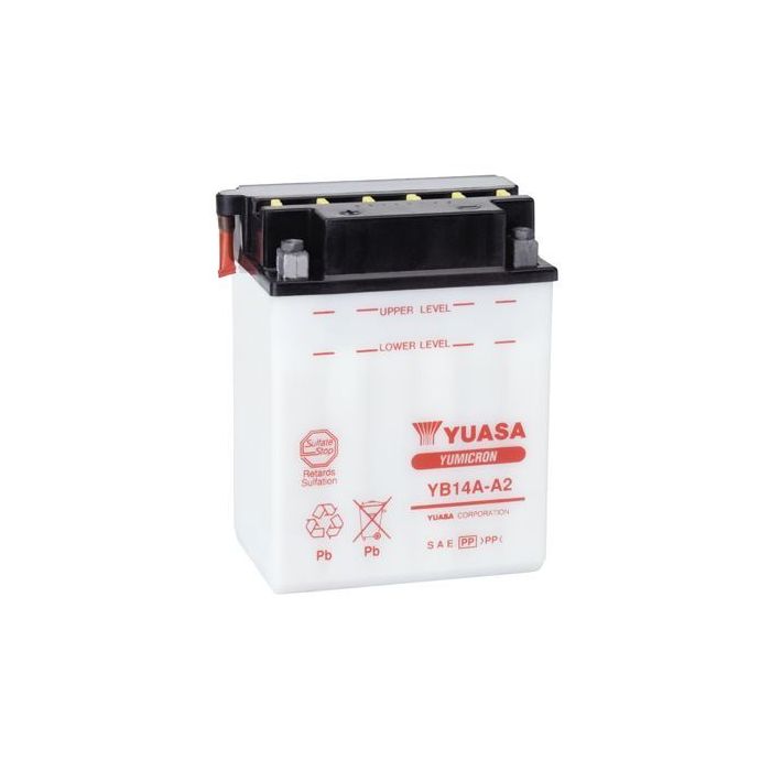 YUASA YB14A-A2 Battery with Acid Pack