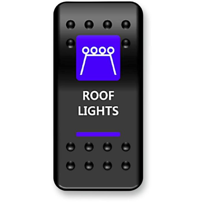 MUD On/Off Roof Light Blue Rocker Switch ATV UTV