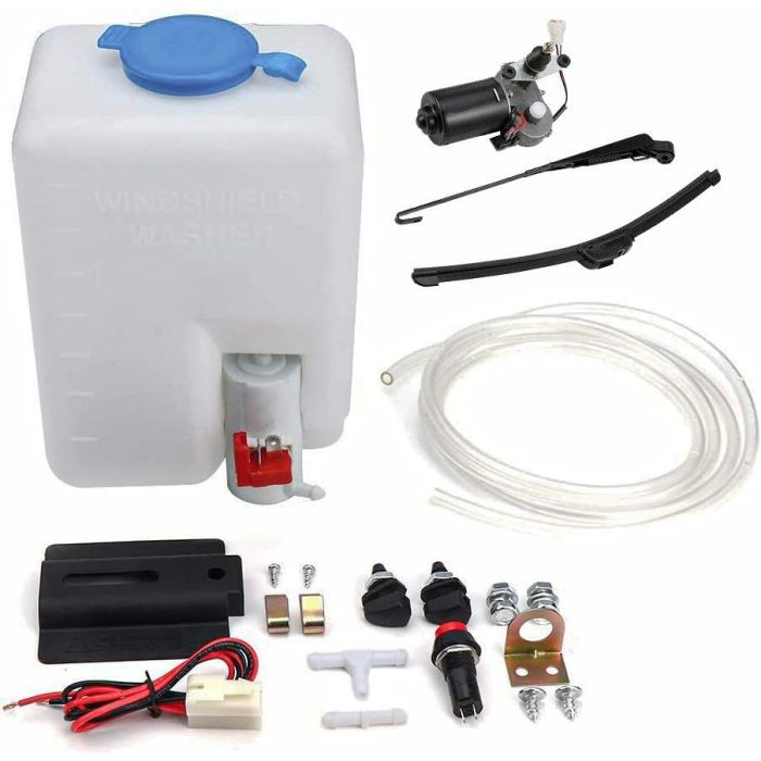 UTV SxS Universal Windscreen Windshield Wiper and Washer Kit