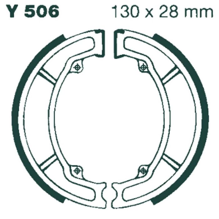 Y506 EBC Quad Brake Shoes