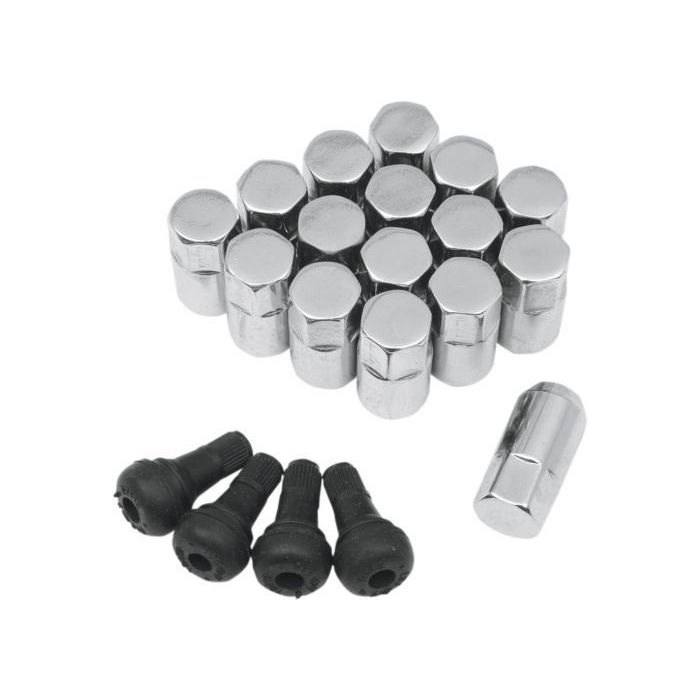 Set Of 16 Chrome Quad Wheel Lug Nuts M10x1.25