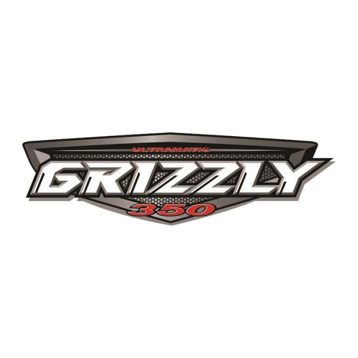 Yamaha 350 Grizzly R/H or L/H Tank Sticker 280mm Red/Silver/Black