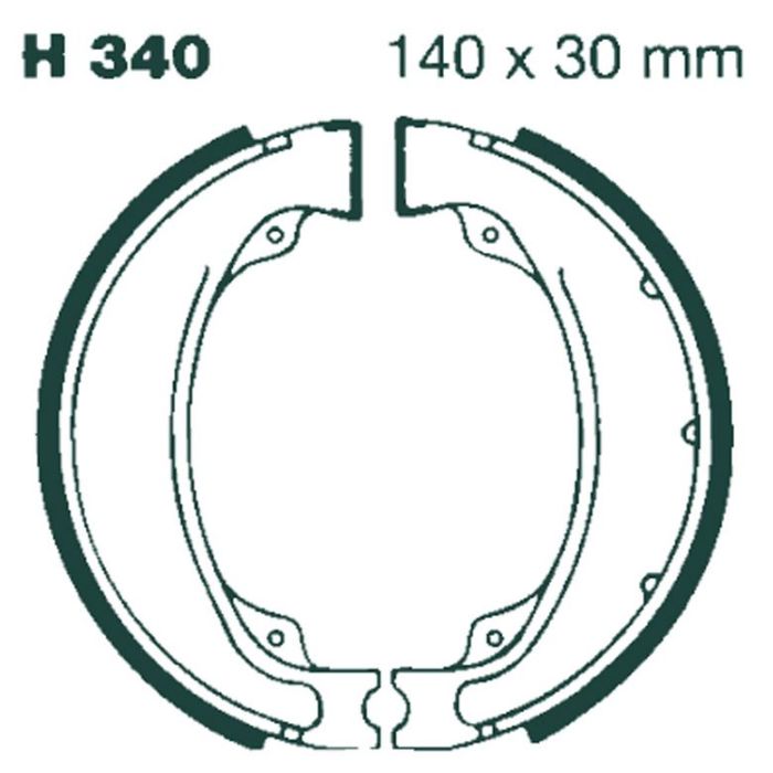 H340 EBC Quad Brake Shoes