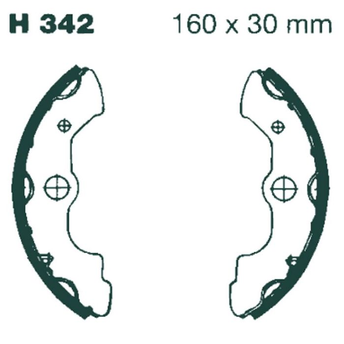 H342 EBC Quad Brake Shoes