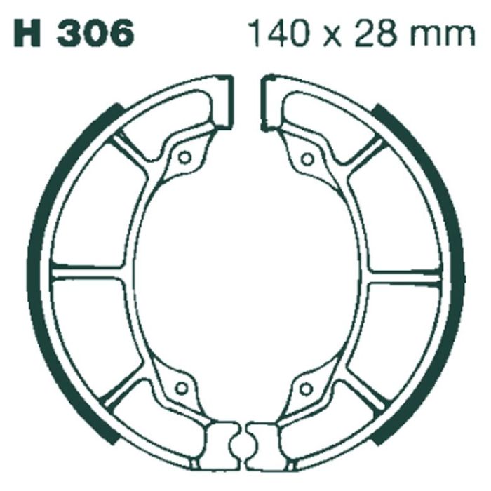 H306 EBC Quad Brake Shoes