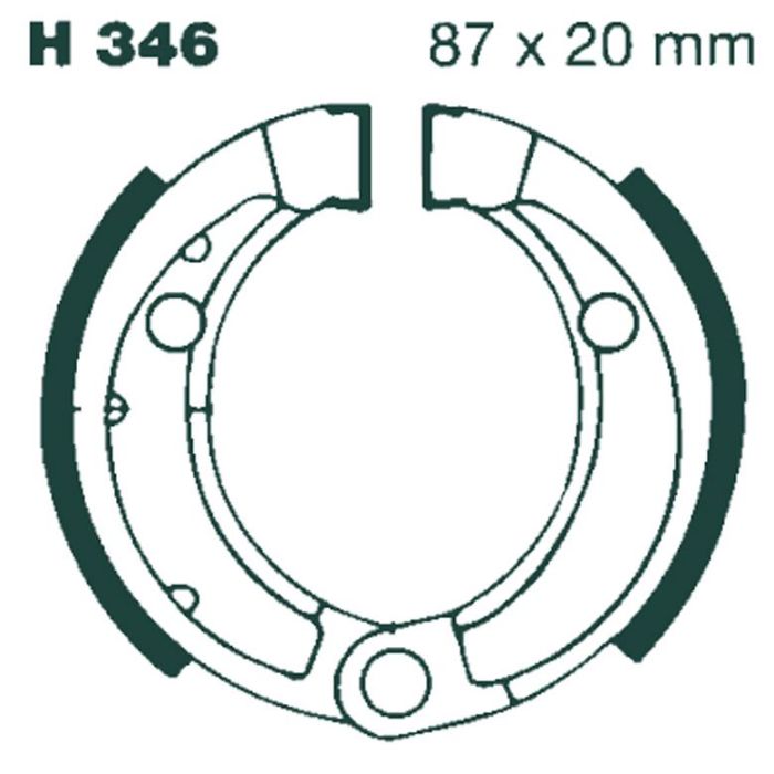 H346 EBC Quad Brake Shoes