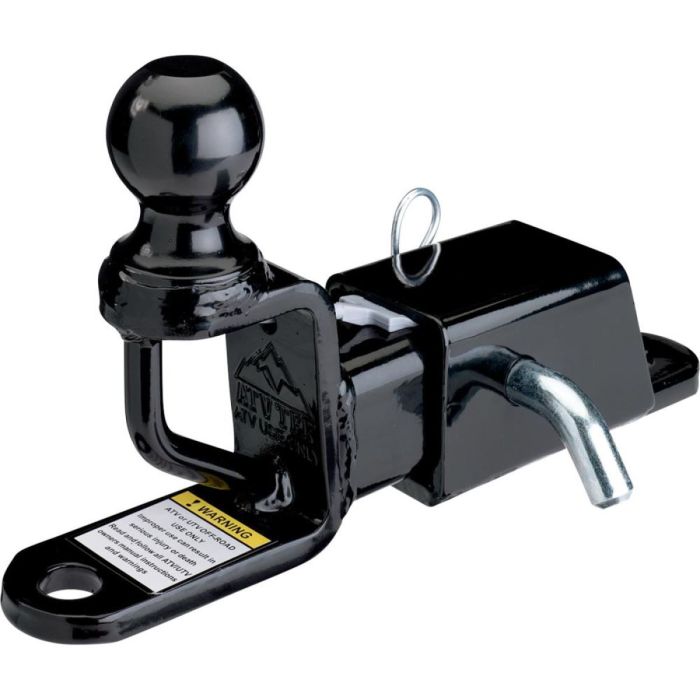 ATV 2 Inch Trio HD Three Way Receiver Hitch With Bolt On Adaptor
