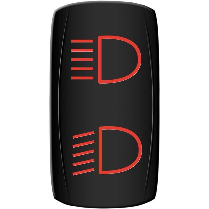 MUD Hi/LO Light Red Rocker Switch ATV UTV