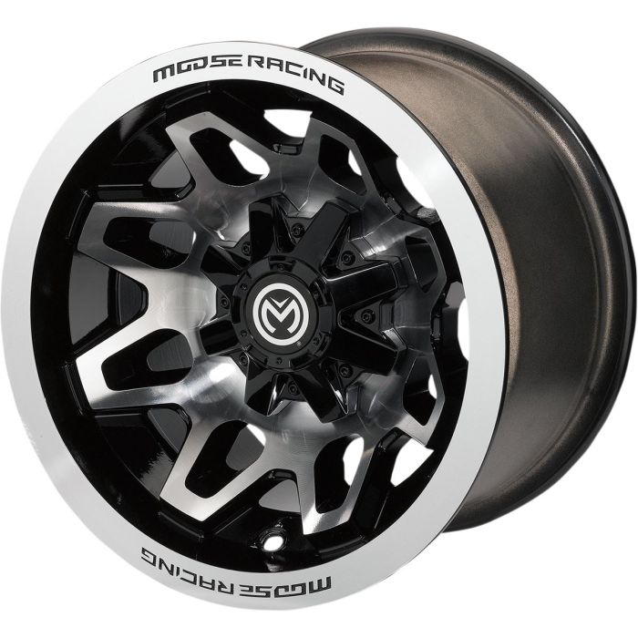 Moose Utility 416X Machined Black 12X7 4-136 4+3 Aluminum Quad UTV Wheel