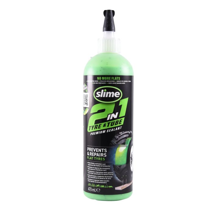 Slime 2-in-1 Tyre & Tube Sealant 473ml For Tubeless Tyres Repairs Flats 10207-5