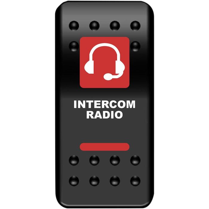 MUD Intercom Red Rocker Switch ATV UTV
