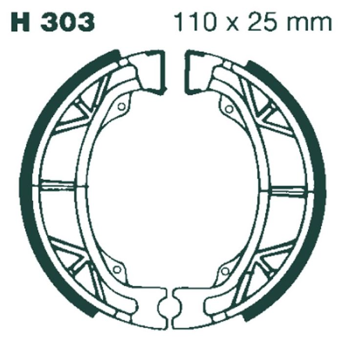 H303 EBC Quad Brake Shoes