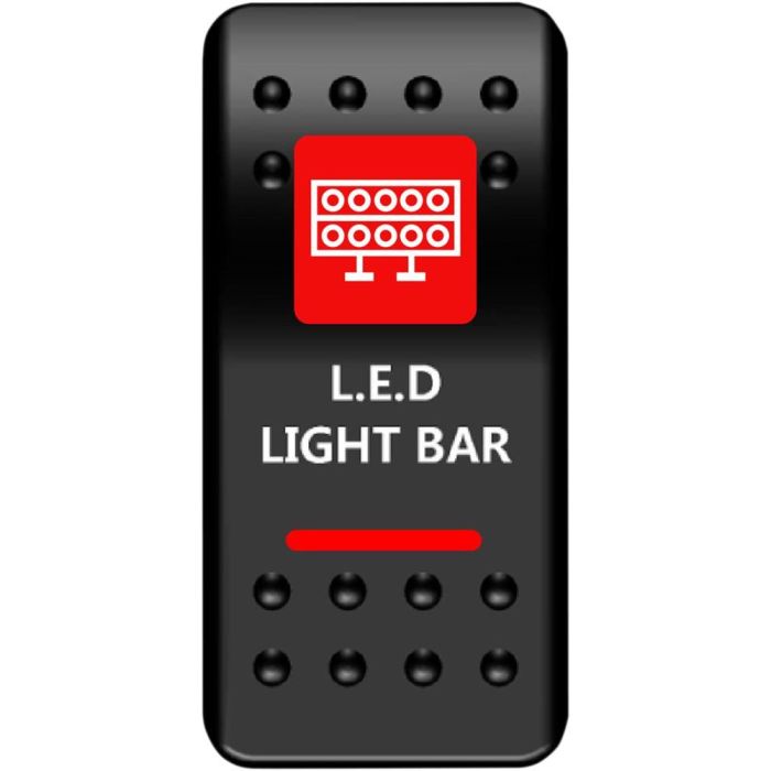 MUD On/Off Red Lightbar Rocker Switch ATV UTV