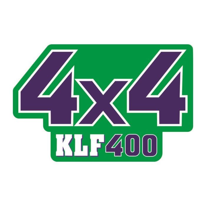 Kawasaki KLF 400C 4X4 Lime Green Decal Sticker
