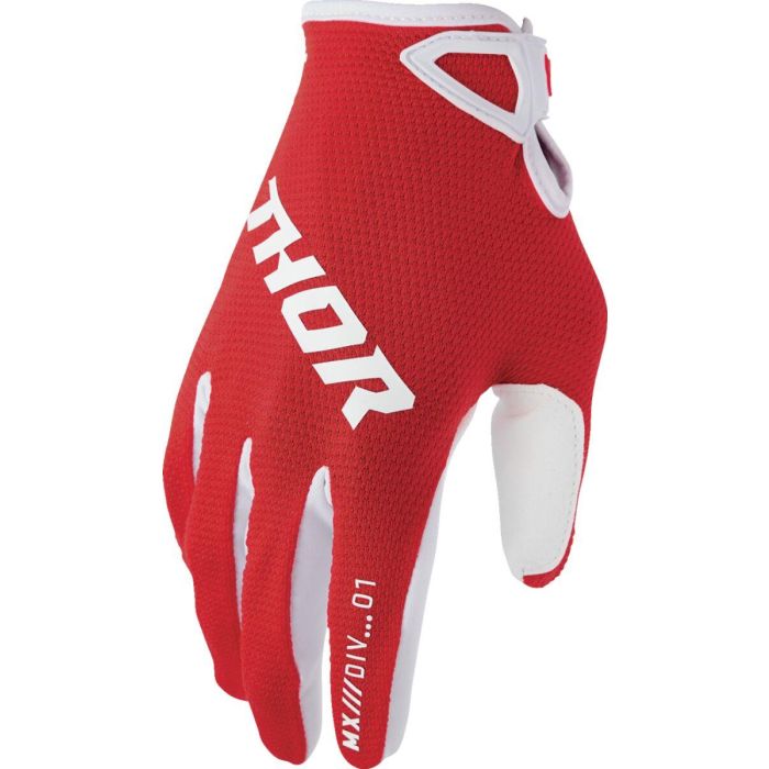 THOR Ridemode Static Gloves Red