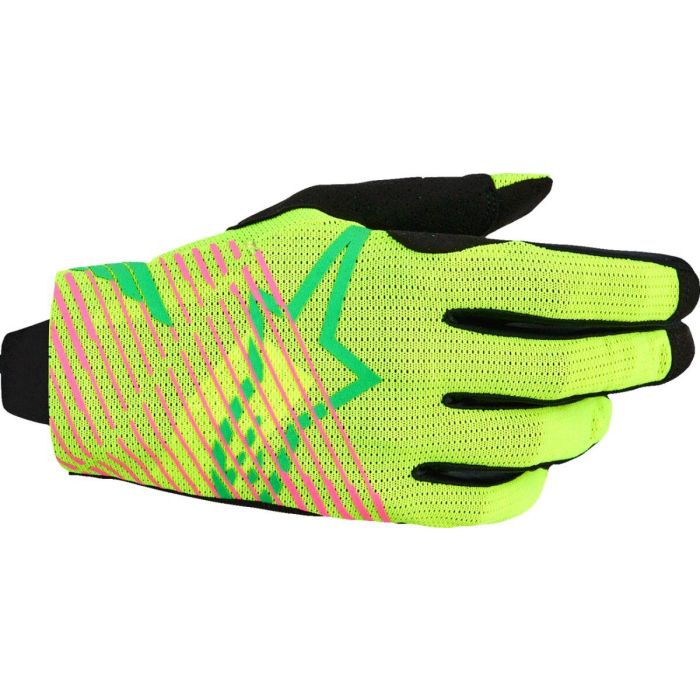 ALPINESTARS Radar Pro Gloves GRN/YELL/PNK FL