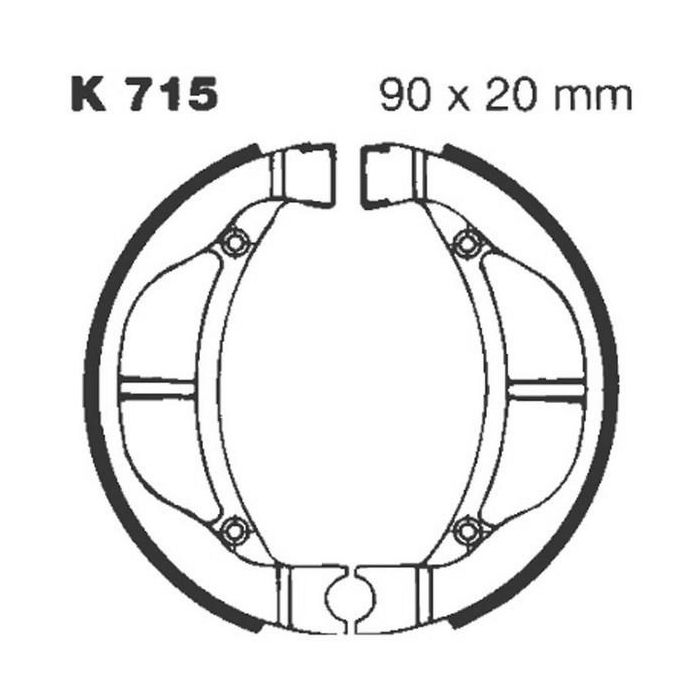 K715 EBC Quad Brake Shoes
