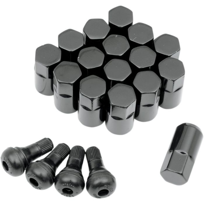 Set of 16 Black Quad Wheel Lug Nuts M12x1.50 ATV UTV
