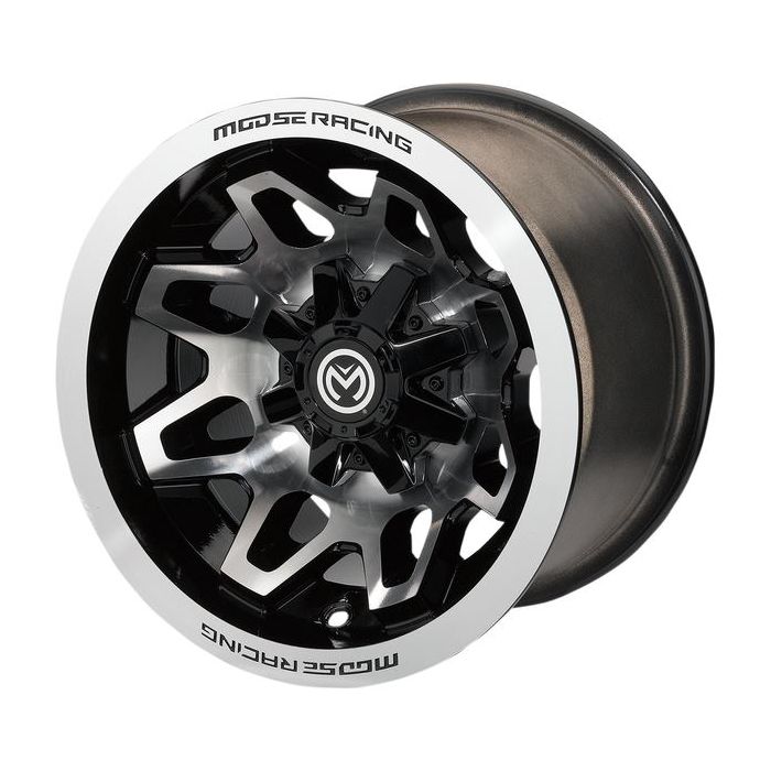 Moose Utility 416X Machined Black 15X7 4/136 5+2 Alloy Quad UTV Wheel