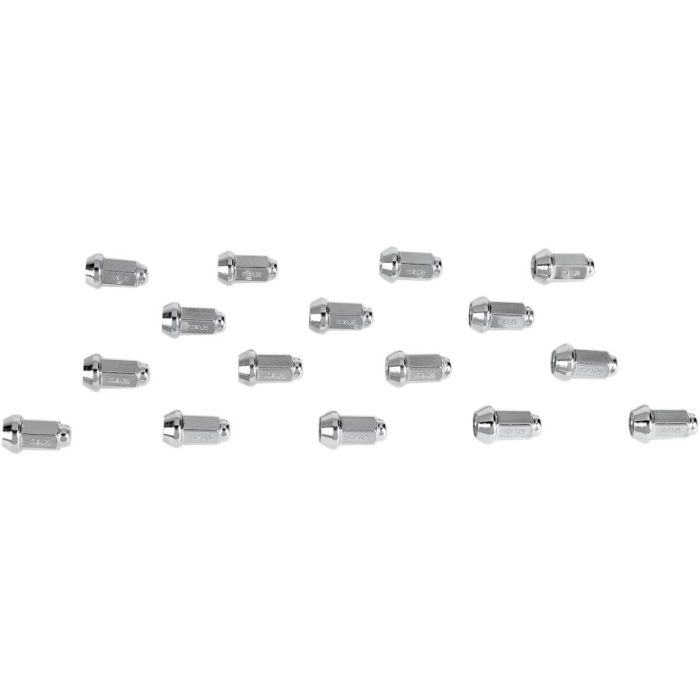 Set Of 16 Chrome Quad Wheel Lug Nuts M10x1.25 Domed