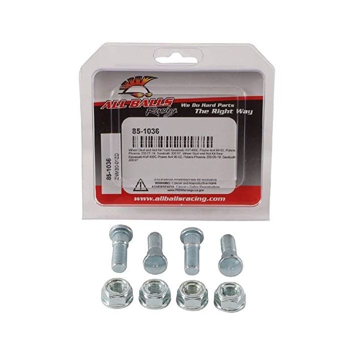 Wheel Stud and Nut Kit To Fit Kawasaki Polaris KVF400C Phonix 99-07 Models