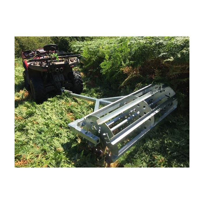 Agrimek 5ft - 1.5m Mechanical Bracken Bruiser with 50mm Swivel Tow Hitch Quad Roller