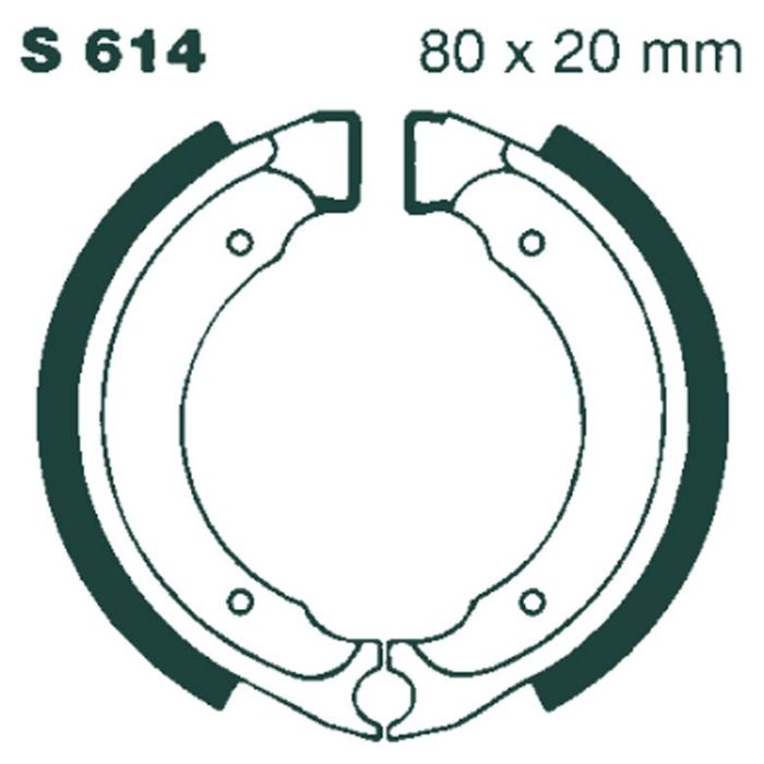 S614 EBC Quad Brake Shoes