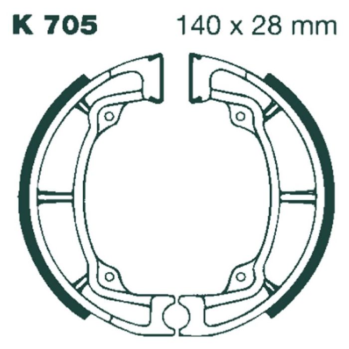 K705 EBC Quad Brake Shoes