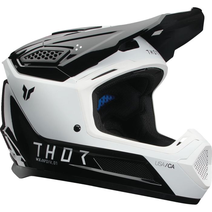 THOR Fleet Storm  MX Helmet Black White