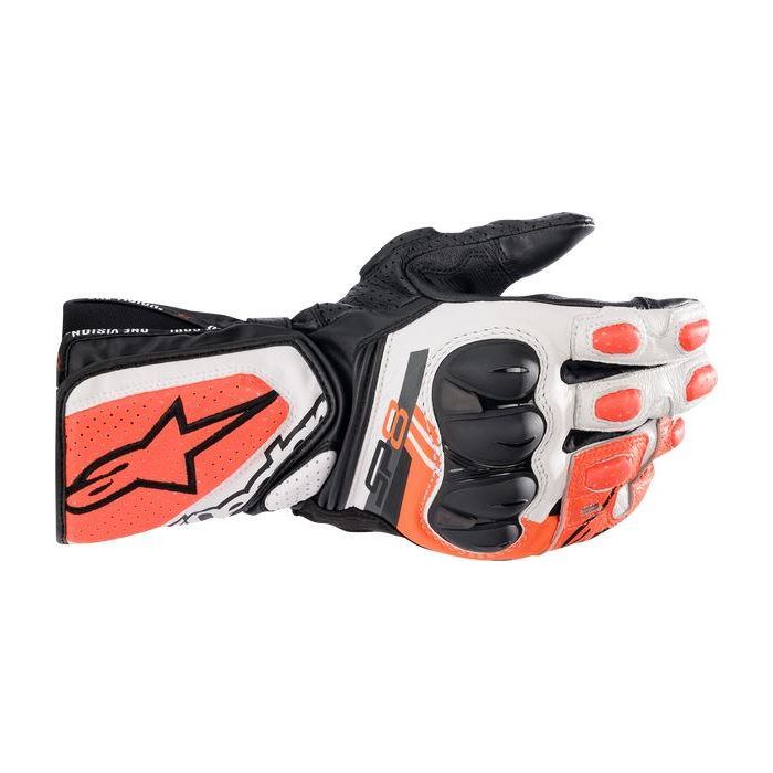 Alpinestars Sp-8 V3 Motorcycle Gloves Black White