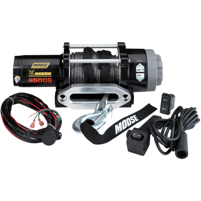 Moose Utility Division 4500LB Aggro Winch Synthetic Rope ATV UTV