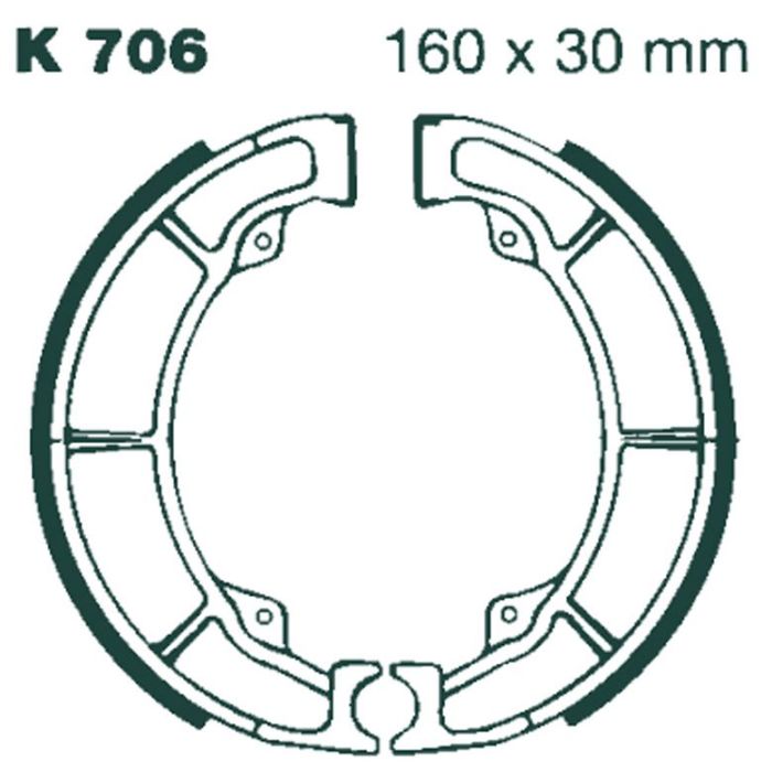 K706 EBC Quad Brake Shoes