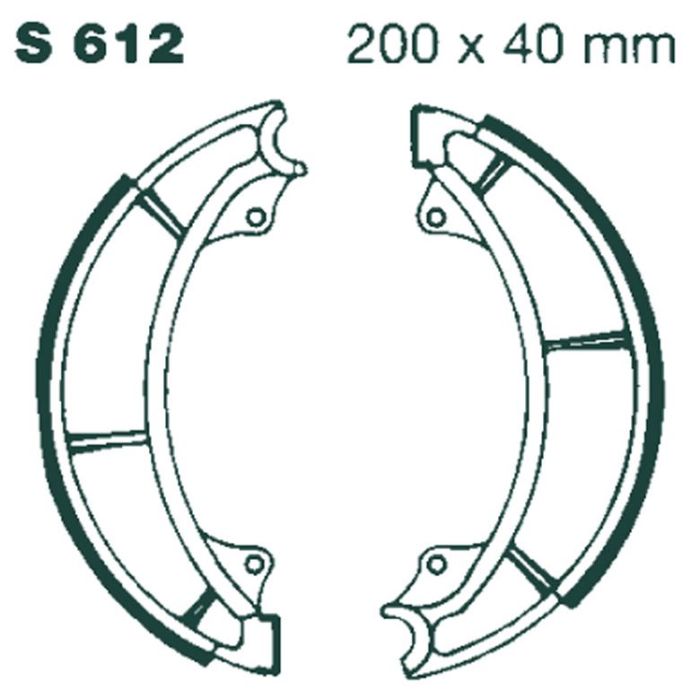 S612 EBC Quad Brake Shoes