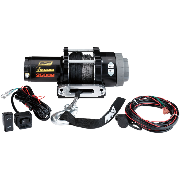 Moose Utility Division 3500LB Aggro Winch Synthetic Rope ATV UTV