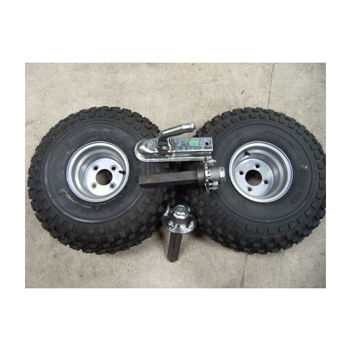 Quad DIY Trailer Kit Weld On Hubs Wheels Tyres Coupling