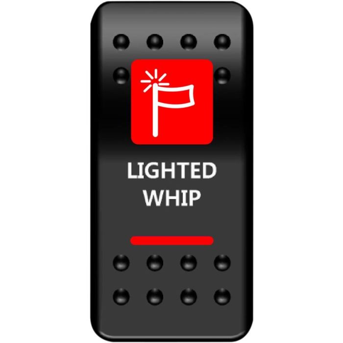 MUD On/Off Red Whip Light Rocker Switch ATV UTV