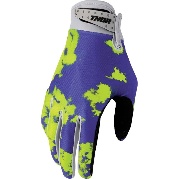 THOR Launchmode Bleach Gloves Yellow/Purple/Black