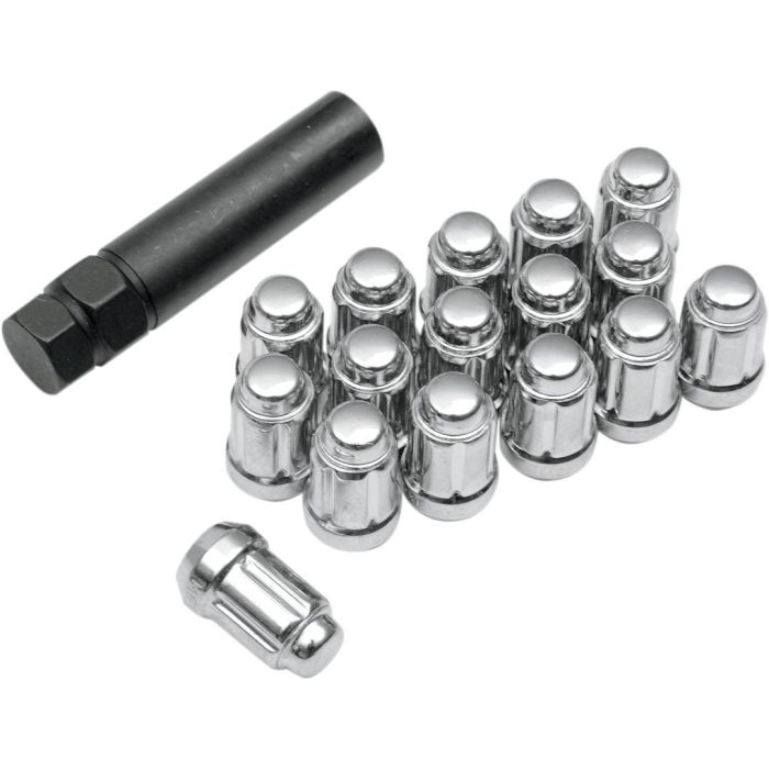Chrome 12MM X 1.50 Tapered Lug Nuts Pack of 16