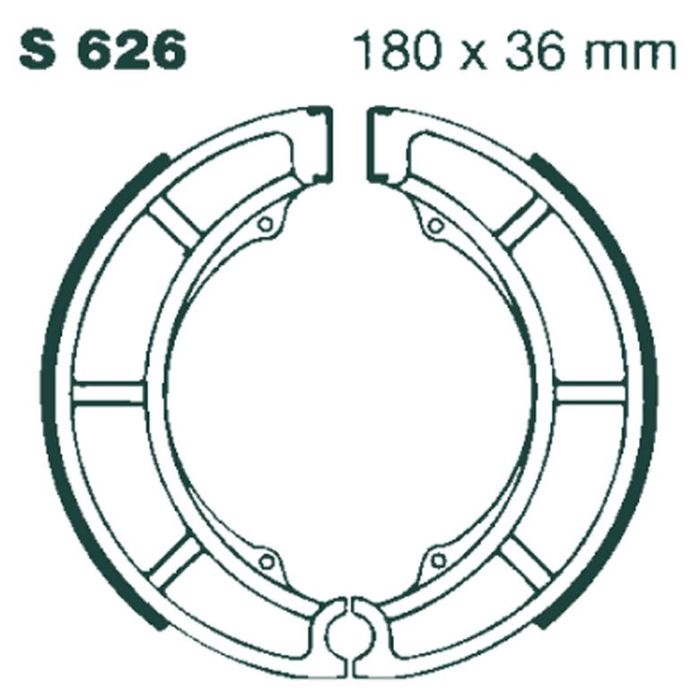 S626 EBC Quad Brake Shoes